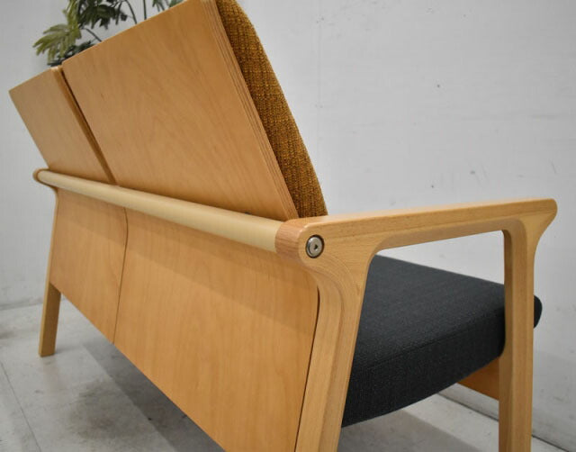 オカムラ 23D1シリーズ 二人掛けソファ W1280 2022030705【中古オフィス家具】【中古】