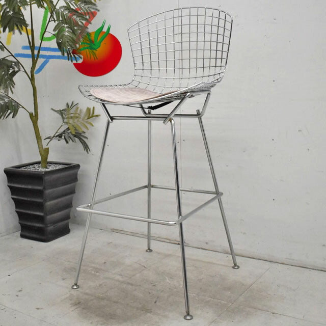 Knoll Studio ベルトイア コレクション カウンターハイスツール クローム仕上げ 2022031704【中古オフィス家具】【中古】