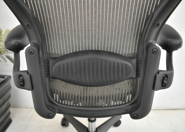 ハーマンミラー アーロンチェア フル装備 Bサイズ ランバーサポート グレー 2022041104【中古オフィス家具】【中古】