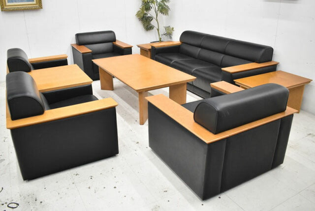 オカムラ プレビアシリーズ 高級応接9点セット W1965 2022041801【中古オフィス家具】【中古】