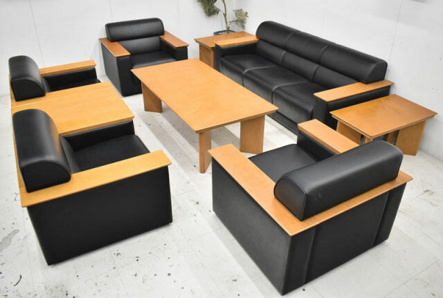 オカムラ プレビアシリーズ 高級応接9点セット W1965 2022041801【中古オフィス家具】【中古】