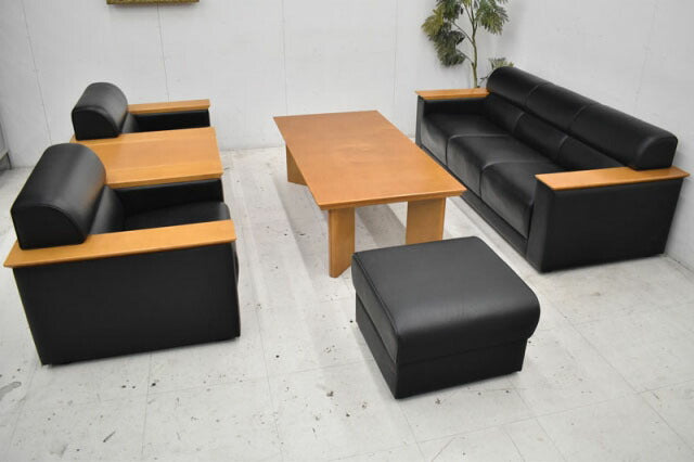 オカムラ プレビアシリーズ 高級応接6点セット W1965 2022041802【中古オフィス家具】【中古】
