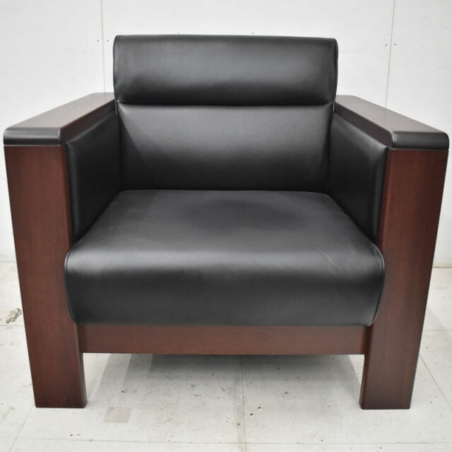 イトーキ XAシリーズ 高級応接7点セット 革張り W1400 2022051301【中古オフィス家具】【中古】
