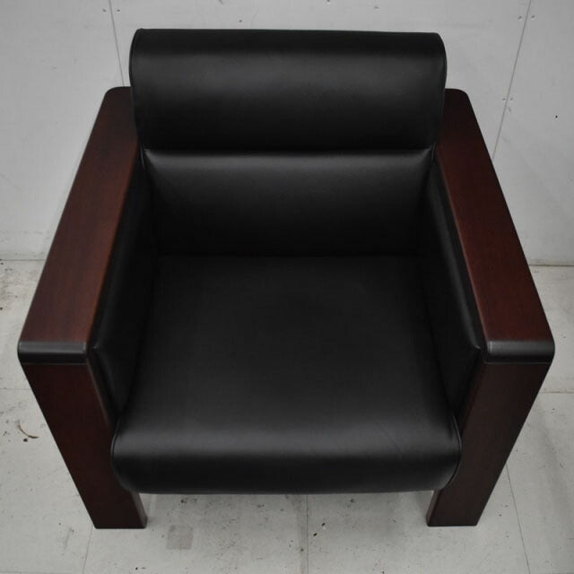 イトーキ XAシリーズ 高級応接7点セット 革張り W1400 2022051301【中古オフィス家具】【中古】