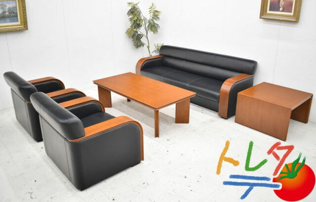 ウチダ RD-72シリーズ 高級応接5点セット W1960 2022060803【中古オフィス家具】【中古】