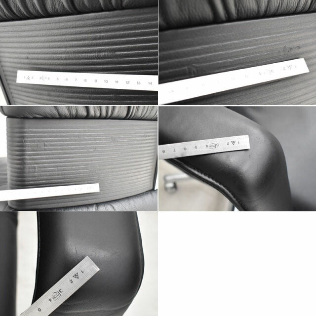 ヴィトラ イマーゴ エクストラハイバック 固定肘 革張り 2022061501【中古オフィス家具】【中古】