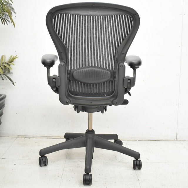 ハーマンミラー アーロンチェア スタンダード Bサイズ ランバーサポート 可動肘 肘レバータイプ 2022062003【中古オフィス家具】【中古】
