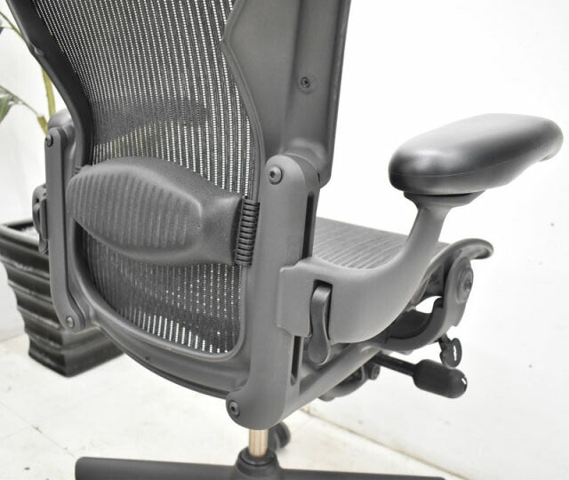 ハーマンミラー アーロンチェア スタンダード Bサイズ ランバーサポート 可動肘 肘レバータイプ 2022062003【中古オフィス家具】【中古】