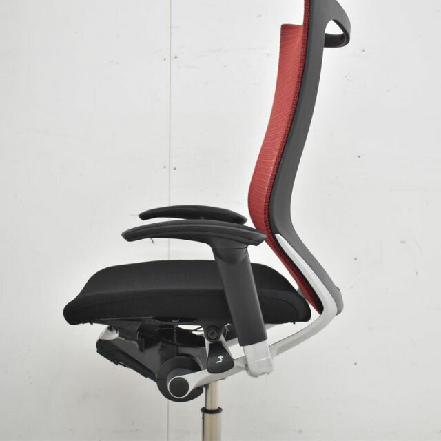 オカムラ バロン ハイバック 可動肘(新型肘パット) シルバー脚 2022072003【中古オフィス家具】【中古】