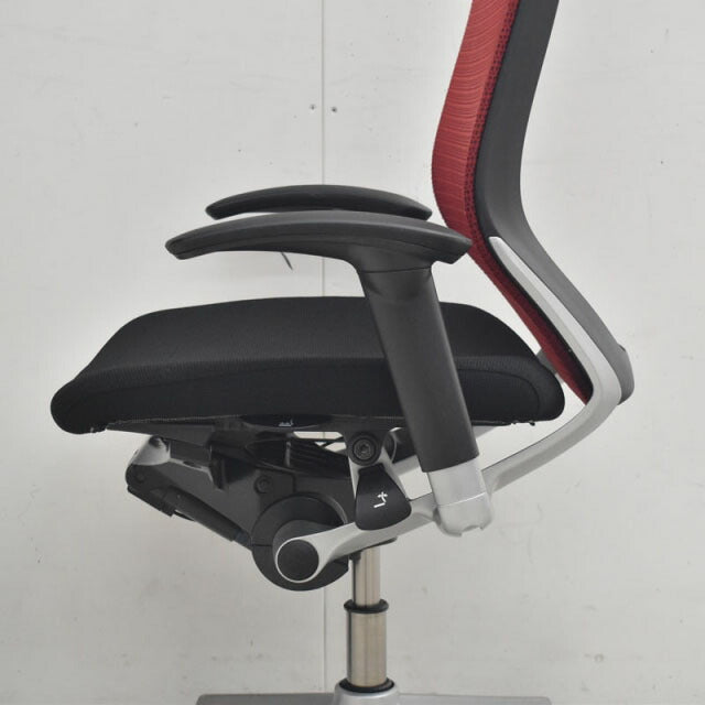 オカムラ バロン ハイバック 可動肘(新型肘パット) シルバー脚 2022072607【中古オフィス家具】【中古】