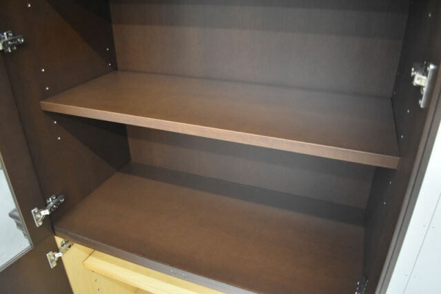 オカムラ EX-36シリーズ 役員用木製書棚 ガラス扉 W900 2022082201【中古オフィス家具】【中古】