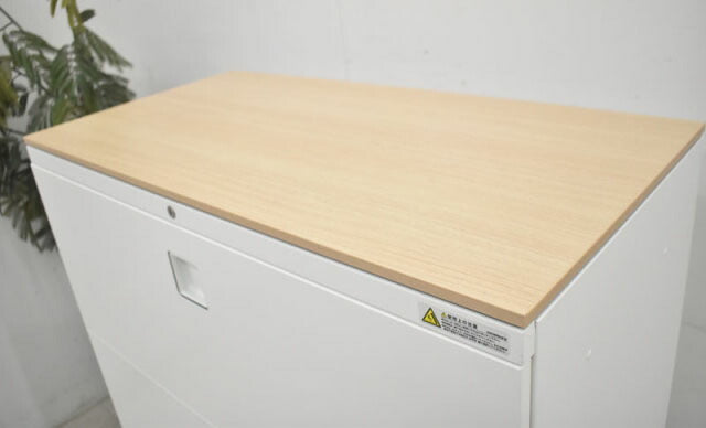 オカムラ レクトライン ユニット書庫 3段ラテラル 天板付 W900 2022091304【中古オフィス家具】【中古】