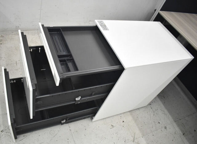 オカムラ プロユニット 片袖机+ワゴン+パネルセット W1660 2022100501【中古オフィス家具】【中古】