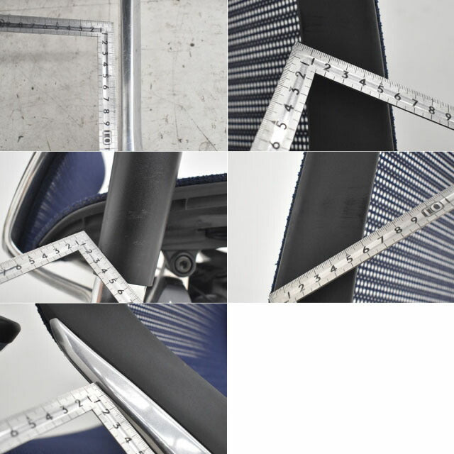 オカムラ バロン ローバック 可動肘(肘パット新品) ポリッシュ脚 2022110204【中古オフィス家具】【中古】