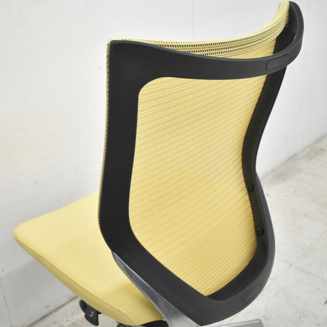 オカムラ バロン ローバック 肘なし ポリッシュ脚 2022110206【中古オフィス家具】【中古】