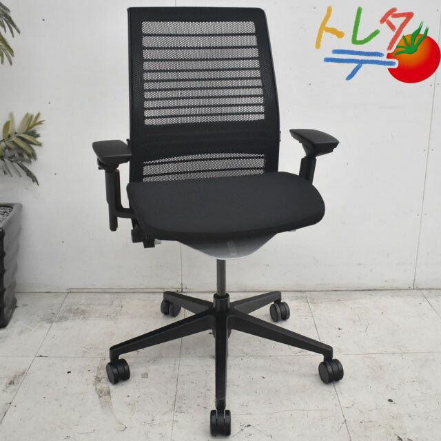 スチールケース シンク2チェア 可動肘 ランバーサポート 2022121204【中古オフィス家具】【中古】
