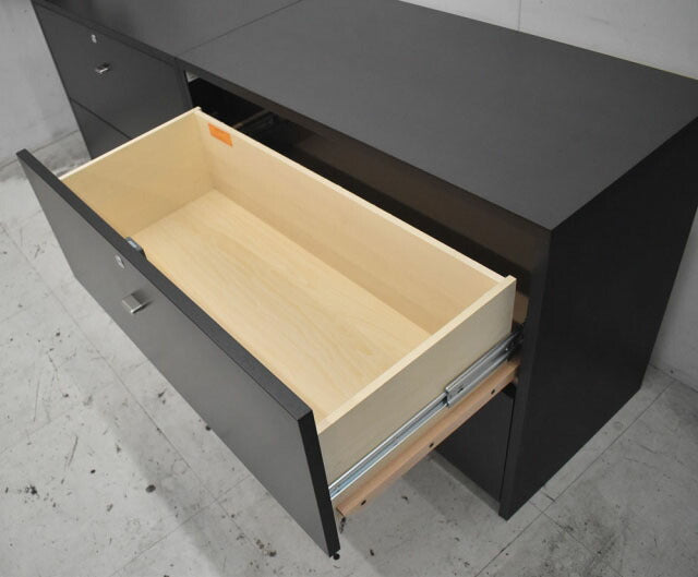 コクヨ マネージメント70シリーズ ラテラル2段キャビネット W1760 2022121601【中古オフィス家具】【中古】