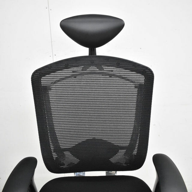 オカムラ コンテッサ ヘッドレスト 可動肘 ランバーサポート アルミポリッシュ脚 2023012101【中古オフィス家具】【中古】
