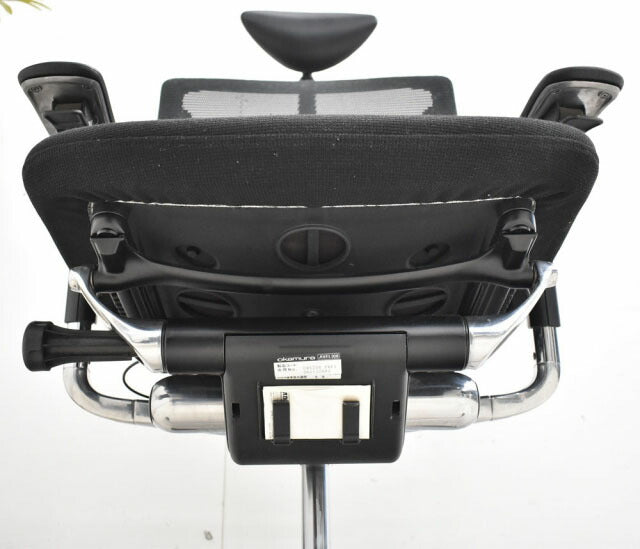 オカムラ コンテッサ ヘッドレスト 可動肘 ランバーサポート アルミポリッシュ脚 2023012103【中古オフィス家具】【中古】
