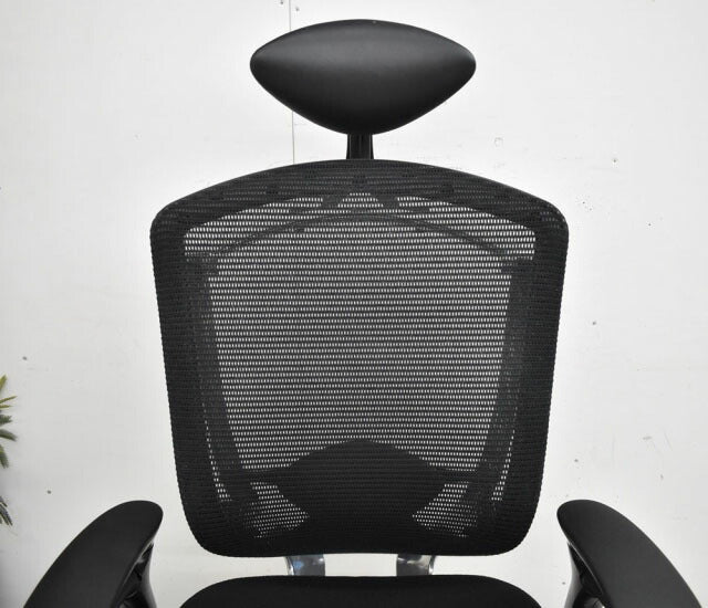 オカムラ コンテッサ ヘッドレスト 可動肘 ランバーサポート アルミポリッシュ脚 2023012104【中古オフィス家具】【中古】