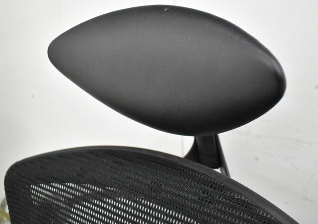 オカムラ コンテッサ ヘッドレスト 可動肘 ランバーサポート アルミポリッシュ脚 2023012104【中古オフィス家具】【中古】