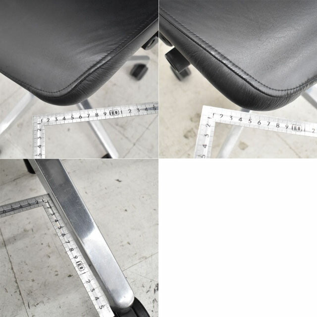 スチールケース シンク2チェア 固定肘 ランバーサポート ポリッシュ脚 革張り 2023013002【中古オフィス家具】【中古】【商品画像18】