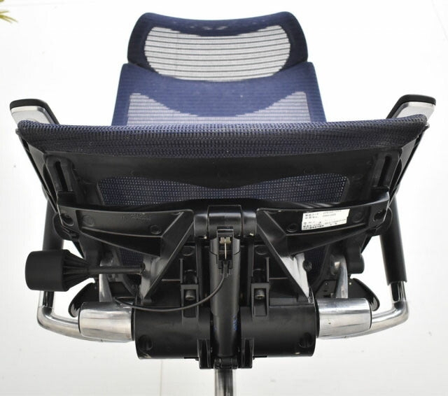 オカムラ バロン エクストラハイバック ヘッドレスト 可動肘 新型肘パット ポリッシュ脚 2023030902【中古オフィス家具】【中古】