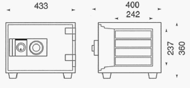 【配送料金見積もり対応となります】ダイヤセーフ 家庭用耐火金庫 ダイヤルタイプ D34-4 W433【新品商品】【代引き不可】