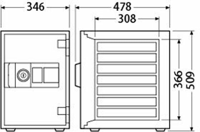 【配送料金見積もり対応となります】ダイヤセーフ 家庭用耐火金庫 ダイヤルタイプ D50-7 W346【新品商品】【代引き不可】