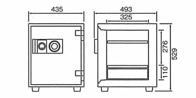 【配送料金見積もり対応となります】ダイヤセーフ 家庭用耐火金庫 ダイヤルタイプ D52-DX W435【新品商品】【代引き不可】