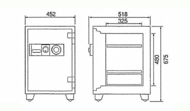 【配送料金見積もり対応となります】ダイヤセーフ 家庭用耐火金庫 ダイヤルタイプ DT68-DX W452【新品商品】【代引き不可】