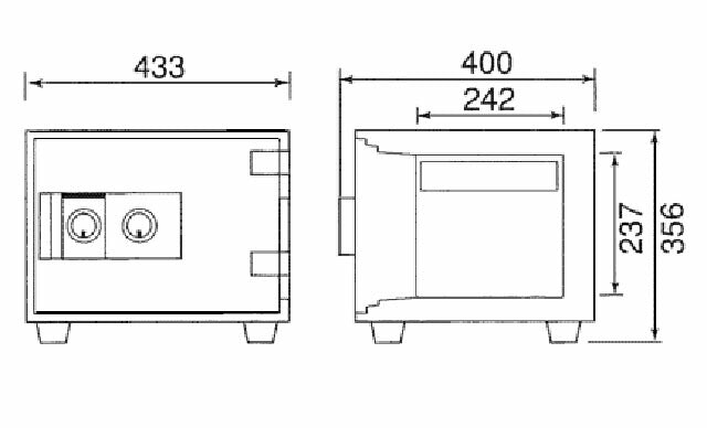【配送料金見積もり対応となります】ダイヤセーフ 家庭用耐火金庫 2キータイプ DW34-1 W433【新品商品】【代引き不可】