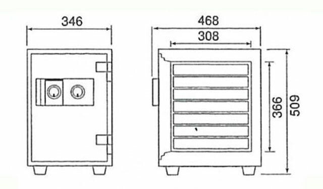 【配送料金見積もり対応となります】ダイヤセーフ 家庭用耐火金庫 2キータイプ DW50-7 W346【新品商品】【代引き不可】