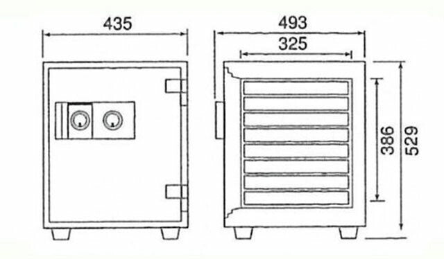 【配送料金見積もり対応となります】ダイヤセーフ 家庭用耐火金庫 2キータイプ DW52-8 W435【新品商品】【代引き不可】