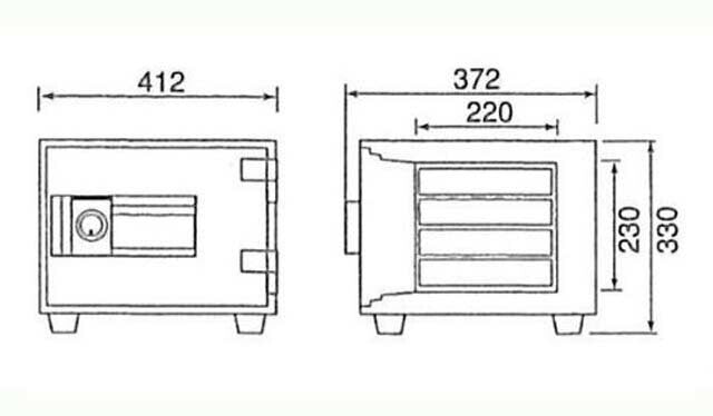 【配送料金見積もり対応となります】ダイヤセーフ プッシュタイプ耐火金庫 MEK30-4 W412【新品商品】【代引き不可】
