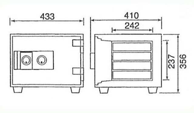 【配送料金見積もり対応となります】ダイヤセーフ プッシュタイプ耐火金庫 MEK34-1 W433【新品商品】【代引き不可】