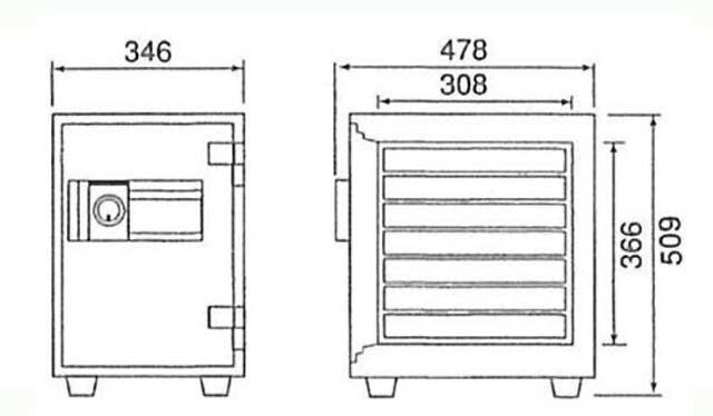 【配送料金見積もり対応となります】ダイヤセーフ プッシュタイプ耐火金庫 MEK50-7 W346【新品商品】【代引き不可】