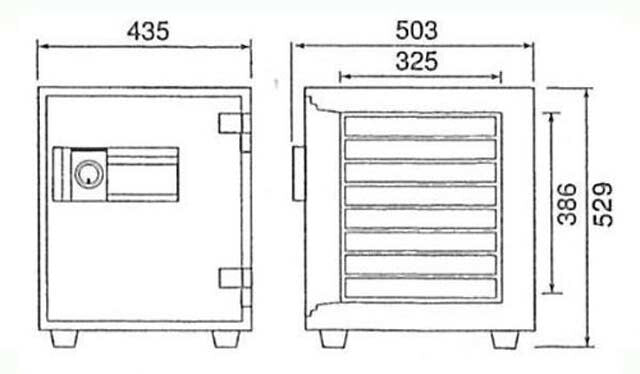 【配送料金見積もり対応となります】ダイヤセーフ プッシュタイプ耐火金庫 MEK52-8 W435【新品商品】【代引き不可】
