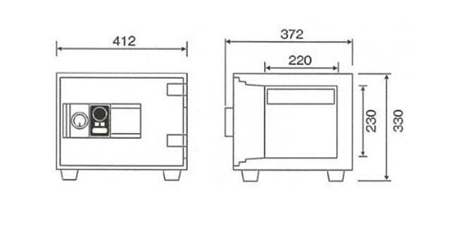 【配送料金見積もり対応となります】ダイヤセーフ カード式耐火金庫 RC30-1 W412【新品商品】【代引き不可】
