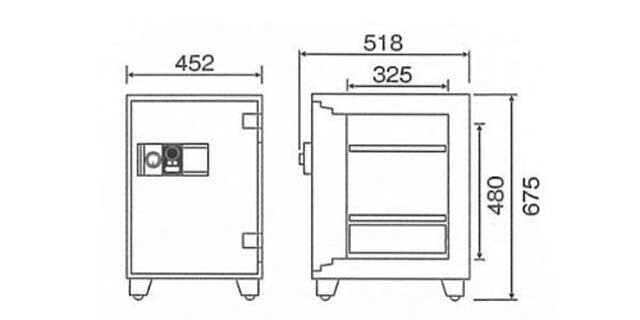 【配送料金見積もり対応となります】ダイヤセーフ カード式耐火金庫 RC68-DX W452【新品商品】【代引き不可】