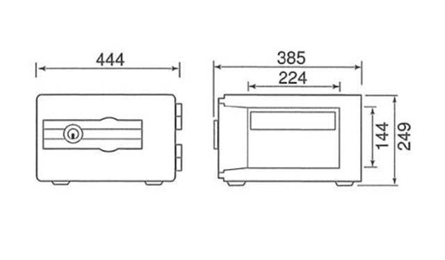 【配送料金見積もり対応となります】ダイヤセーフ ホテル&プライベートセーフ DS23-K1 W444【新品商品】【代引き不可】