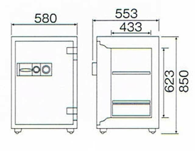 【配送料金見積もり対応となります】ダイヤセーフ 業務用耐火金庫 ダイヤルタイプ D85 W580【新品商品】【代引き不可】