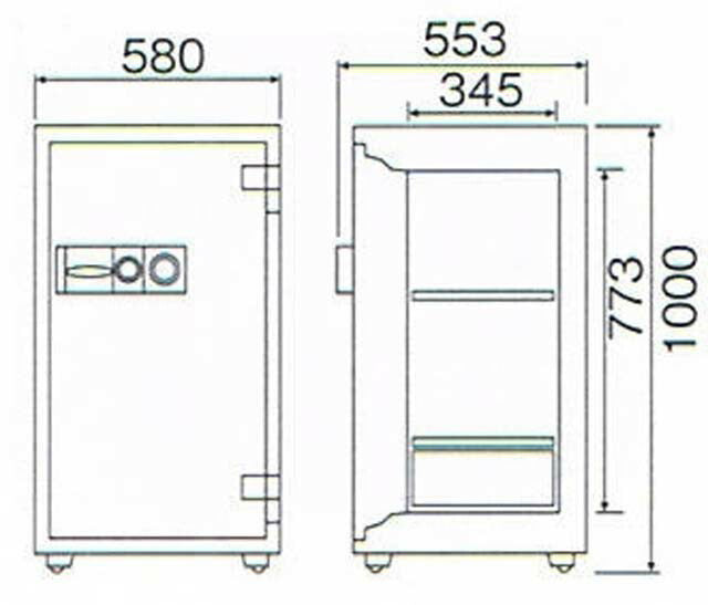 【配送料金見積もり対応となります】ダイヤセーフ 業務用耐火金庫 ダイヤルタイプ D100 W580【新品商品】【代引き不可】