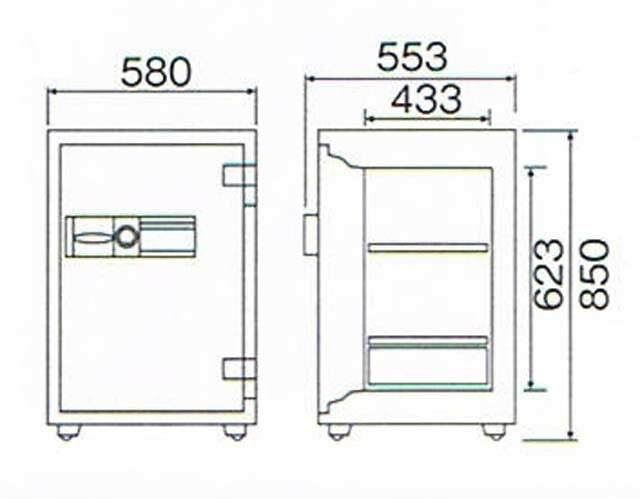【配送料金見積もり対応となります】ダイヤセーフ 業務用耐火金庫 プッシュタイプ DE85 W580【新品商品】【代引き不可】