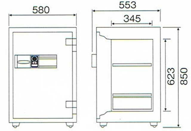 【配送料金見積もり対応となります】ダイヤセーフ 業務用耐火金庫 カード式 RCS85 W580【新品商品】【代引き不可】