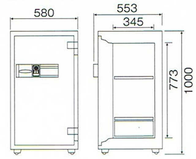 【配送料金見積もり対応となります】ダイヤセーフ 業務用耐火金庫 カード式 RCS100 W580【新品商品】【代引き不可】
