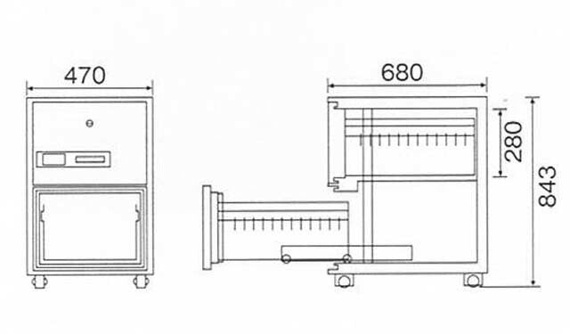 【配送料金見積もり対応となります】ダイヤセーフ 耐火キャビネット A4サイズ A4-2 H843【新品商品】【代引き不可】