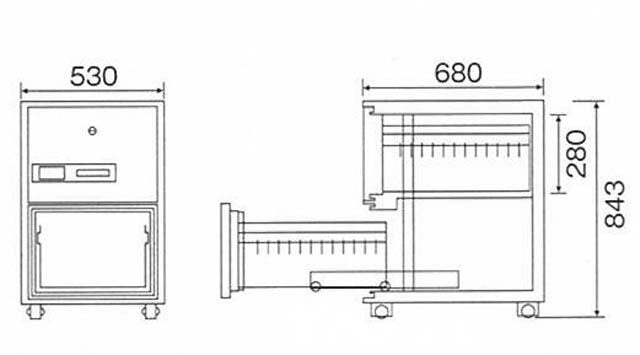 【配送料金見積もり対応となります】ダイヤセーフ 耐火キャビネット B4サイズ DSF680-2K H843【新品商品】【代引き不可】