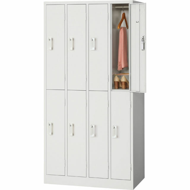 【配送料金見積もり対応となります】国内メーカー製 AKL-W8・8人用ロッカー ホワイト H1790【新品商品】【代引き不可】
