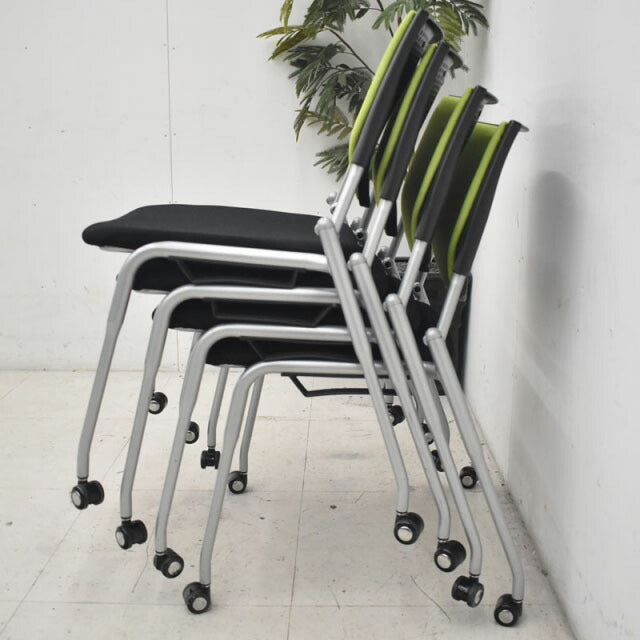 オカムラ  ミーティングチェア プロスタック 2019081702【中古オフィス家具】【中古】